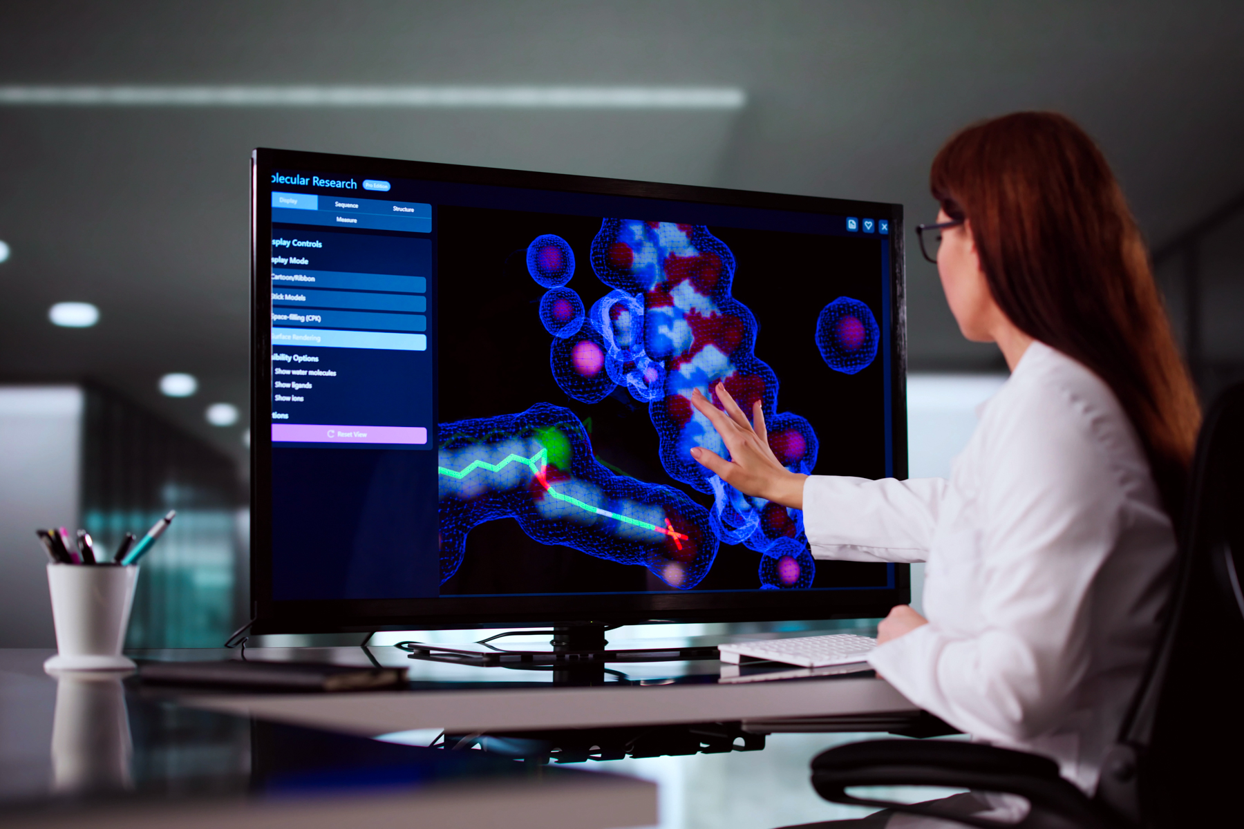 Chemical Structure on Computer Screen