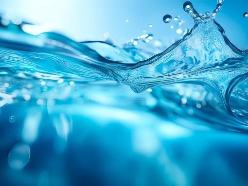 Water representing treatment of PFAS in water.