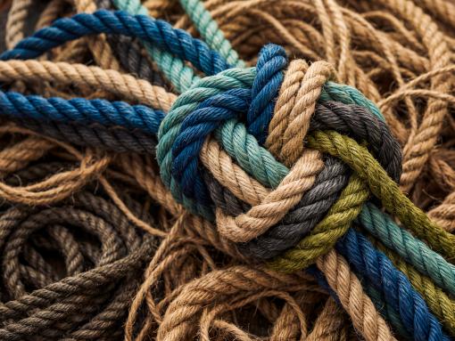 Tangled ropes representing consortium disputes.