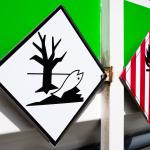 Labelling for transport of dangerous goods.